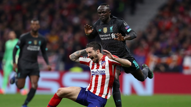 Vrsaljko (C) and Mane (R) clashed repeatedly in Madrid
