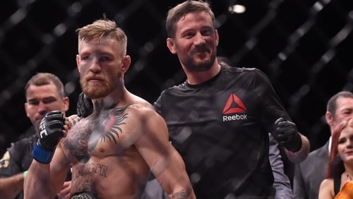 John Kavangh (R) with Conor McGregor