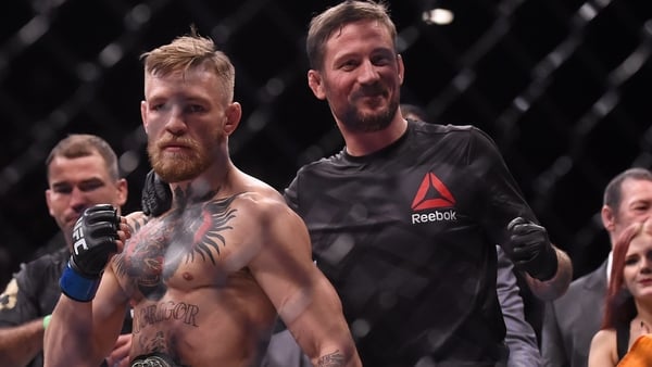 John Kavangh (R) with Conor McGregor