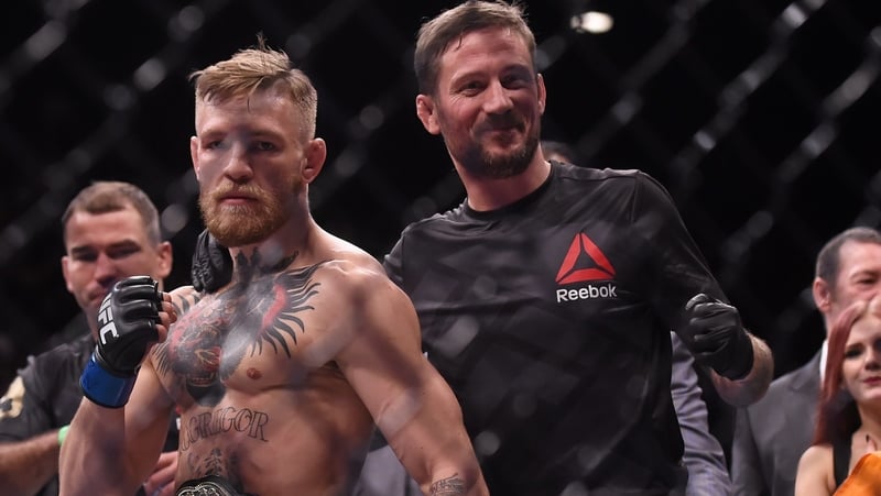 John Kavangh (R) with Conor McGregor