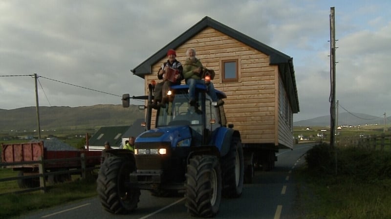 Breanndán Begley built a small house on a truck trailer in 2015 and moved it to the family farm