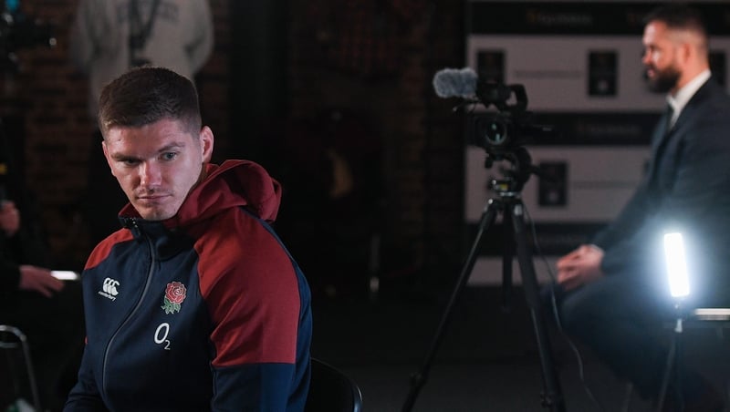 Owen Farrell (l) is the England captain