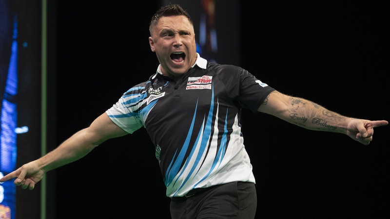 Gerwyn Price got off to a winning start but lost out to a rampant Luke Woodhouse