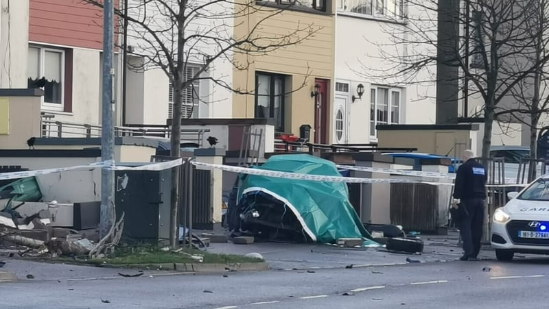 The scene of the crash in Knocknaheeny, Cork