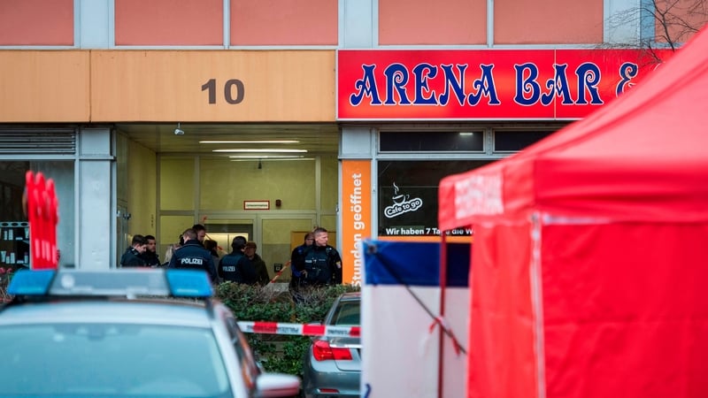 Police outside the Arena Bar where one of the shootings took place