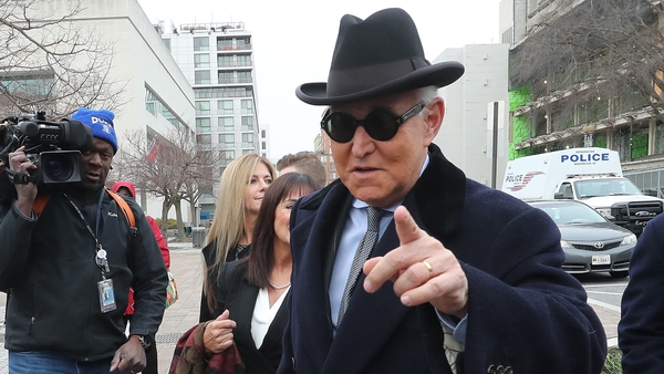 Roger Stone after his sentencing ealier this year