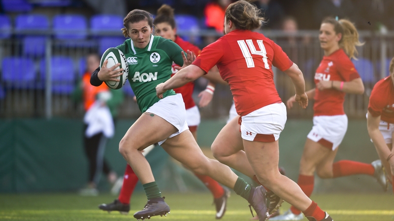 Katie Fitzhenry in action against Wales in 2018