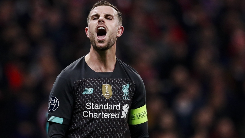 Jordan Henderson injured his hamstring in Tuesday night's defeat to Atletico Madrid