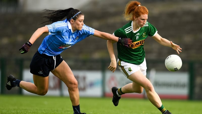 Louise Ní Mhuircheartaigh of Kerry in action against Olwen Carey of Dublin during last year's Championship quarter-final