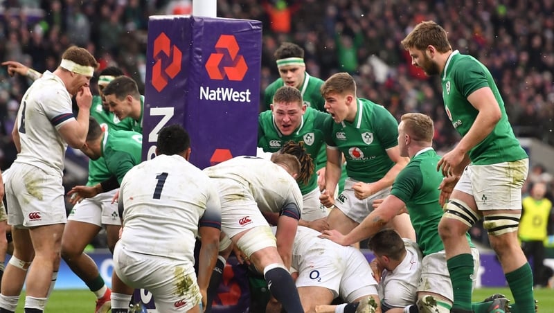 Ireland claimed the Grand Slam at RFU headquarters two years ago
