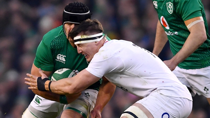 CJ Stander and Tom Curry collide in last year's encounter in Dublin