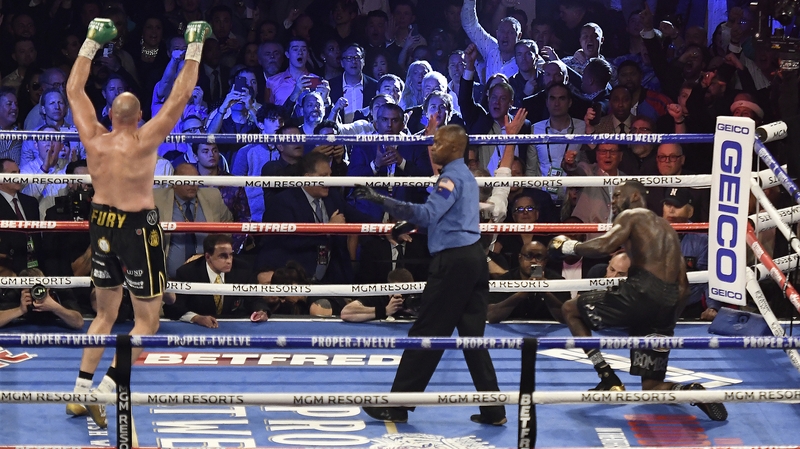 Fury (L) was a dominant TKO winner over Wilder (R)