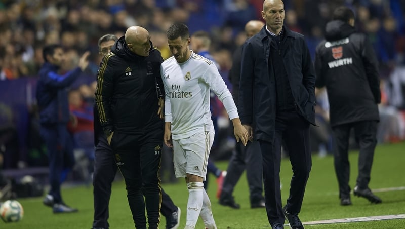 Eden Hazard was forced off against Levante