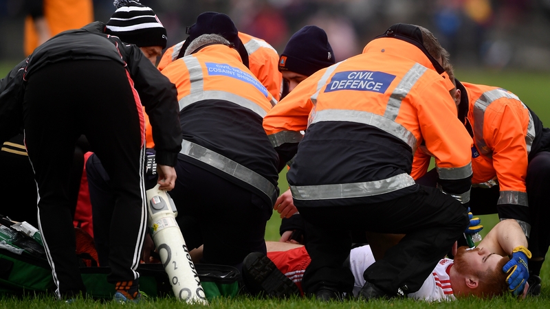 Cathal McShane needed lengthy attention