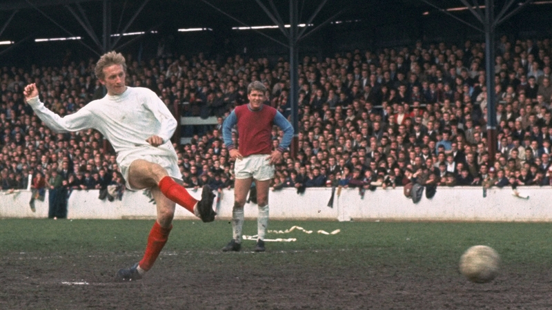 Law scores from the spot against West Ham at Upton Park in 1970.
