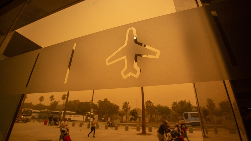 The sandstorm blew in from the Sahara, blanketing the islands in dust