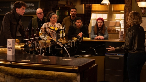 Marlon forces Charity to confess in front of the Dingles