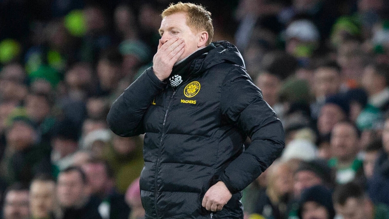 Neil Lennon watching on at Parkhead