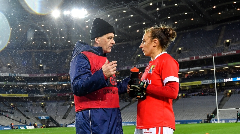 Cork manager Ephie Fitzgerald with captain Aisling Hutchings