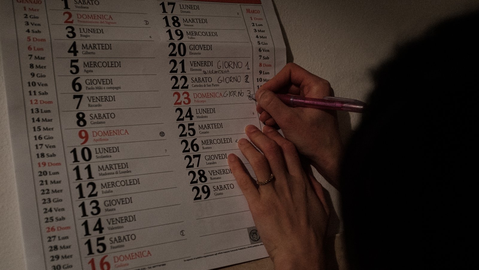 Marking the days of lockdown (Image: Marzio Toniolo)