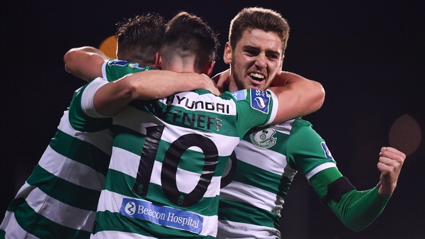 Dylan Watts of Shamrock Rovers celebrates