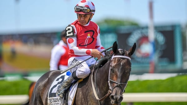 Midnight Bisou with Jockey Mike Smith