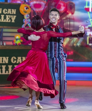 Ryan Andrews and Giulia Dotta opened the show with a quickstep to What a Man Gotta Do by the Jonas Brothers.