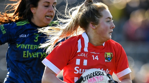 Sadbh O'Leary is tracked by Mayo's Noirin Moran