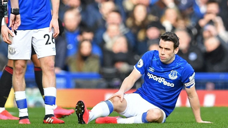 Seamus Coleman sustained a quad injury against Manchester United
