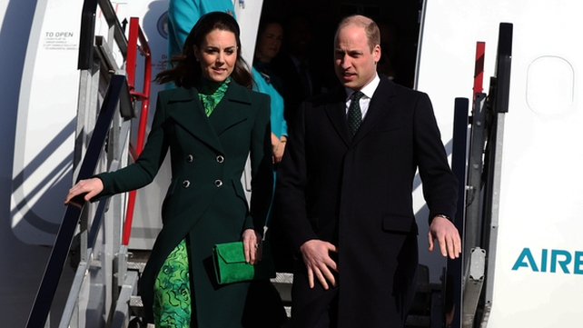 Down to earth: The couple flew to Dublin on a commercial Aer Lingus flight with residents returning home, business travellers and tourists