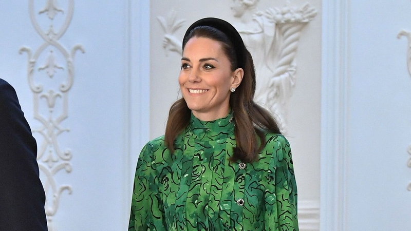 The Duke and Duchess of Cambridge touched down in Dublin airport this afternoon for their first trip to Ireland, and true to form Kate made quite the stylish entrance. 
 Photo: Getty