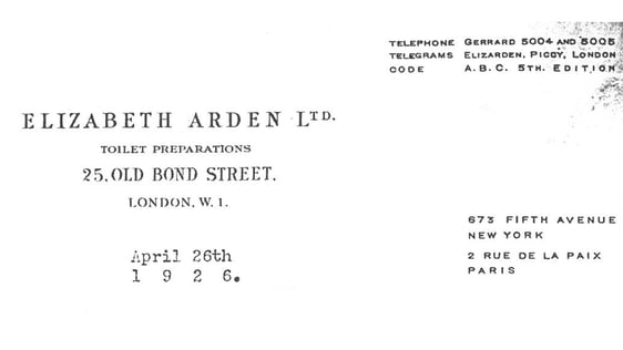 Elizabeth Arden Letter (1926)
