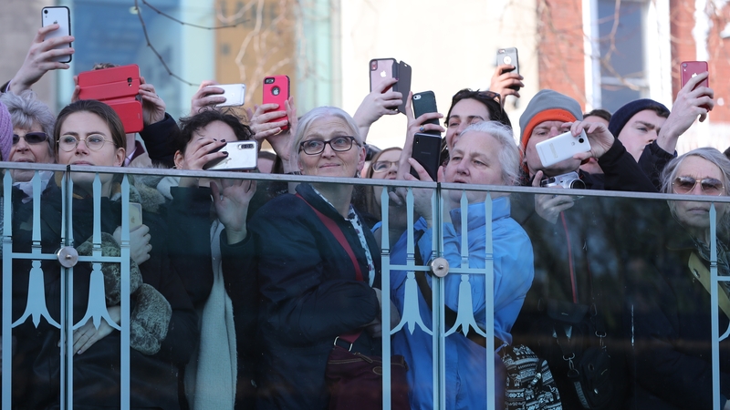 The big picture: Crowds wait to catch a snap of the royals in Dublin