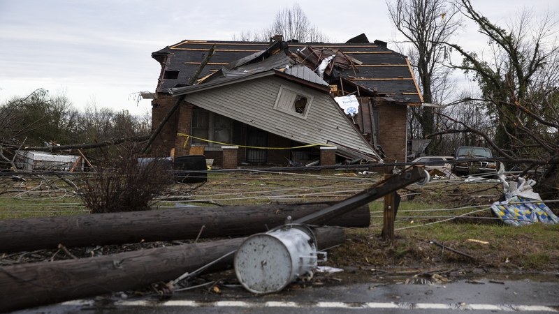 This house in Cookeville, Tennessee is one of many that was destroyed by the overnight tornadoes