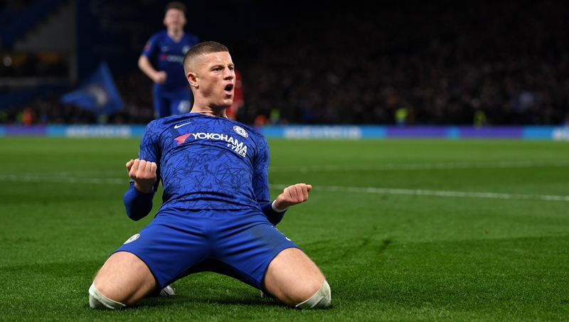 Ross Barkley celebrates his goal