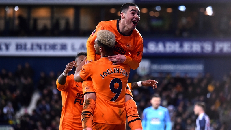 Miguel Almiron of Newcastle United celebrates