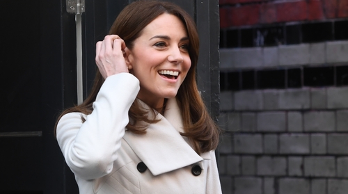 Kate shone in yet another sophisticated outfit, this time stepping out in a cream Reiss coat.