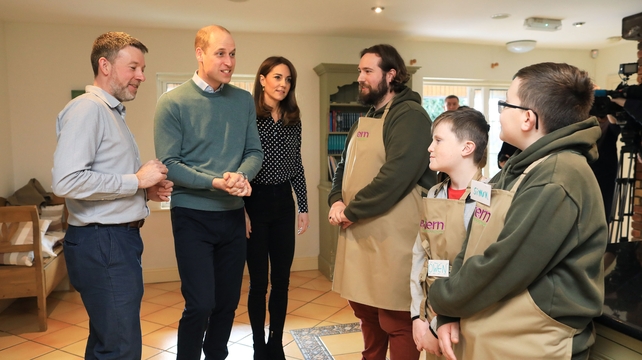 The royal couple travelled to a facility run by the charity Extern in Kildare (Pic: Julian Behal)