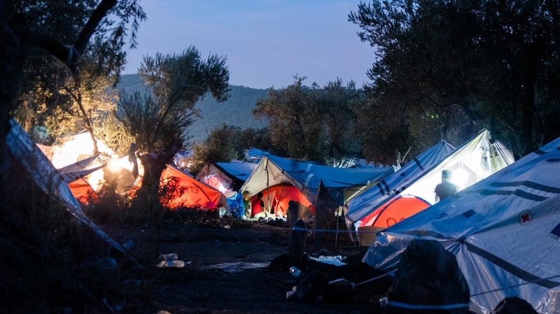 There are over 22,000 people living in the Moria refugee camp