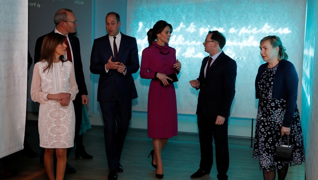 Prince William and Kate arrive at the reception hosted by Tánaiste, Simon Coveney at the Museum of Literature Ireland in Dublin