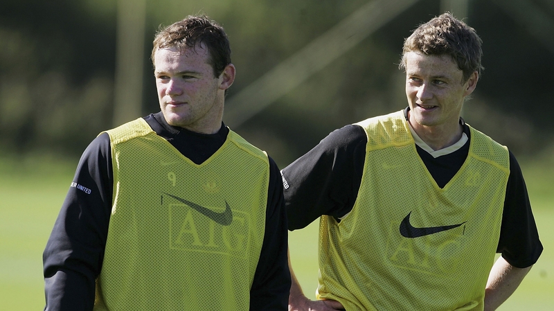 Wayne Rooney and Ole Gunnar Solskjaer as Manchester United colleagues in 2006