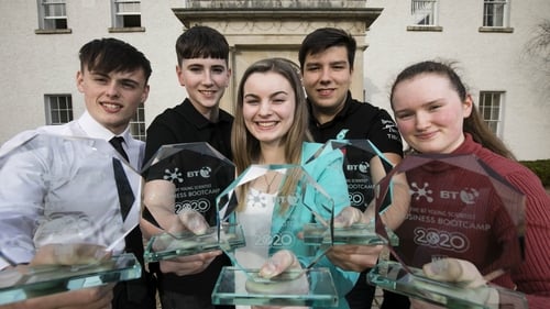 The winners of this year's BT Young Scientist Business Bootcamp