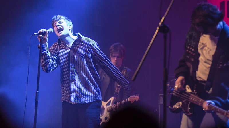Fontaines D.C. onstage at Vicar Street (Pic: Leah Carroll)