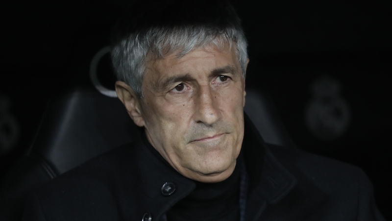 Barcelona head coach Quique Setien