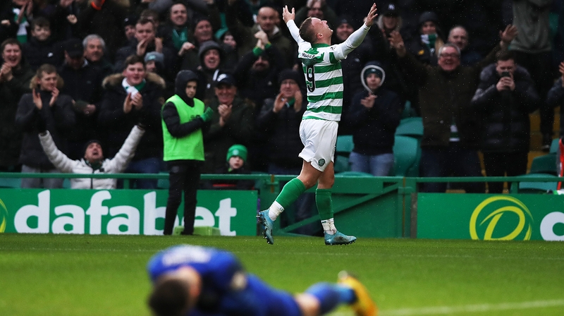 Leigh Griffiths celebrates