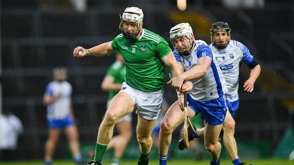Cian Lynch of Limerick is tackled by Shane McNulty of Waterford in the league clash between the two counties in March