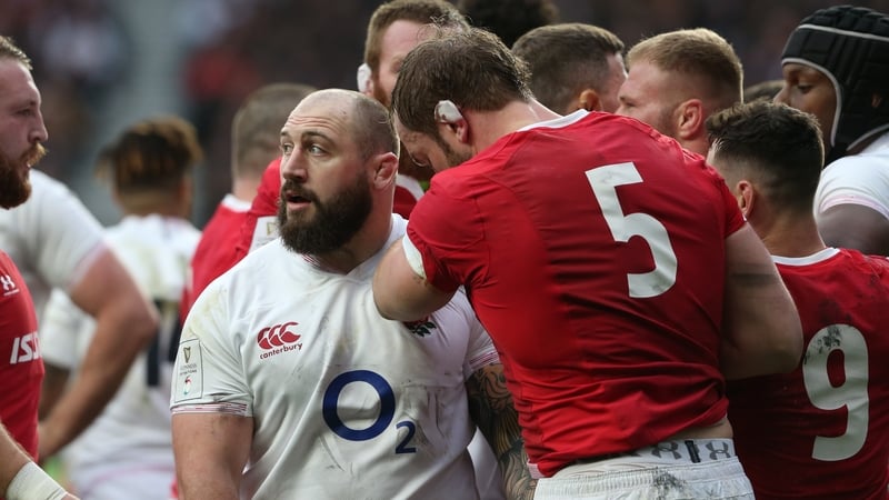 The incident involving Alun Wyn-Jones and Joe Marler (left) was caught on camera