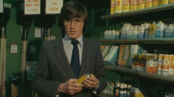 Pat Kenny in Lenehan's Hardware, Capel Street, Dublin (1980)