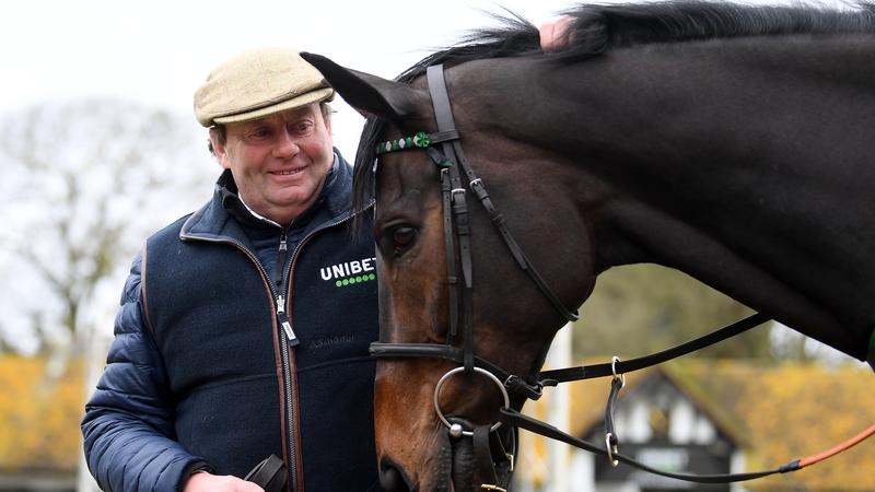 Trainer Nicky Henderson poses with Altior, who has won the last two renewals of the Champion Chase