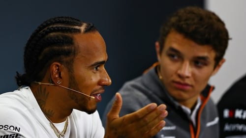 However, Norris (r) had plenty of praise for Hamilton (l)